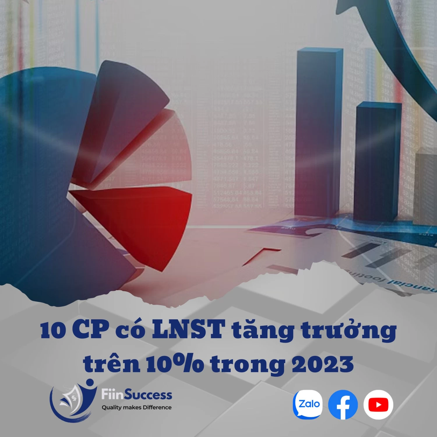 10 Cổ phiếu có LNST tăng trưởng trên 10% trong năm 2023 10 Cổ phiếu có LNST tăng trưởng trên 10% trong năm 2023