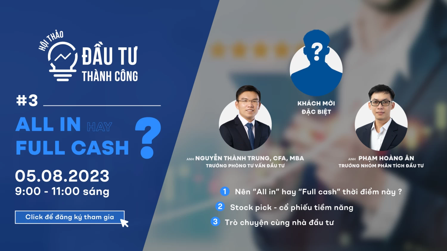 RECAP HỘI THẢO ĐẦU TƯ THÀNH CÔNG SỐ 3: "Ngửa tôi thắng, sấp tôi không mất bao nhiêu" RECAP HỘI THẢO ĐẦU TƯ THÀNH CÔNG SỐ 3: "Ngửa tôi thắng, sấp tôi không mất bao nhiêu"
