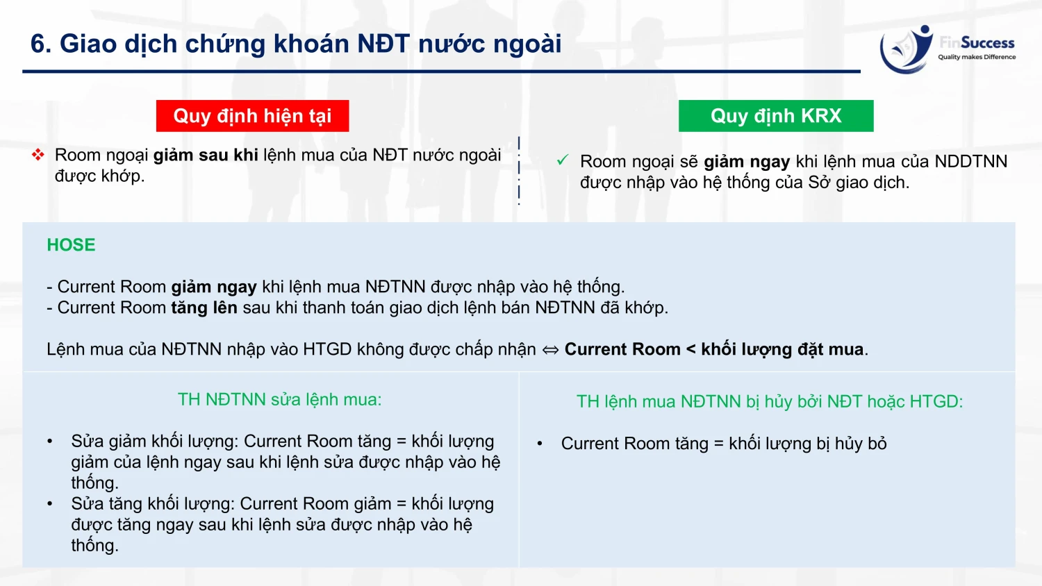 Giao dịch đối với NĐT Nước ngoài - KRX