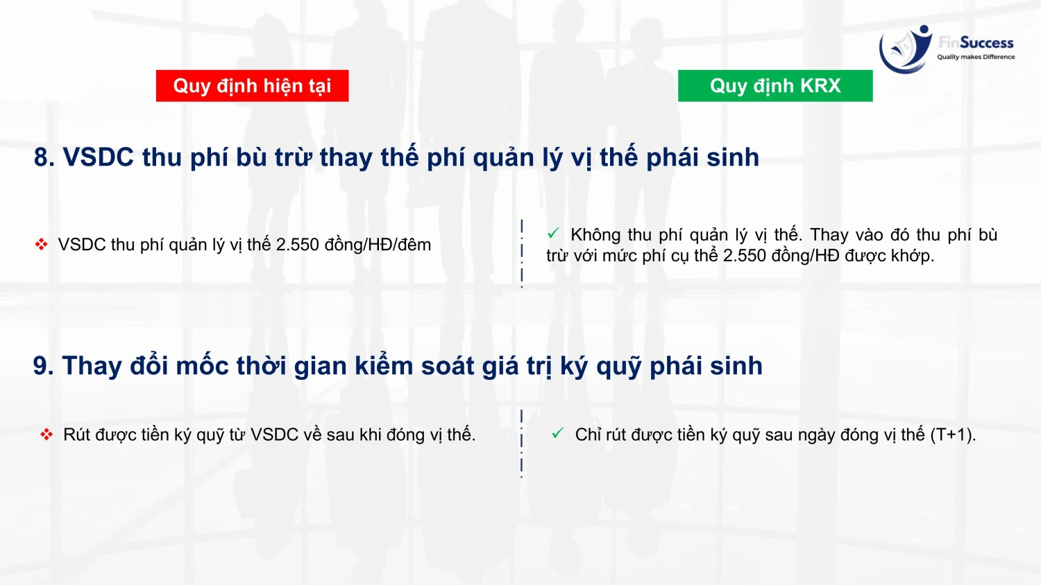 Thay đổi về Phái sinh