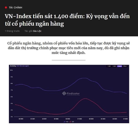 FinSuccess - VN-Index tiến sát 1.400 điểm: Kỳ vọng vẫn đến từ cổ phiếu ngân hàng